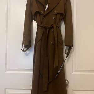 JLUXLABEL Brown Trench Coat